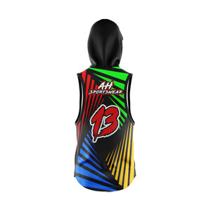Sublimación personalizada Bandera de secado rápido uniforme de fútbol Kit 7v7 fútbol Sudadera con capucha conjunto sin mangas transpirable calidad perfecta 7v7 uniforme - Product Image 4