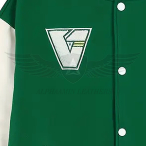 2025 Servicio OEM ODM Nuevo bloque de color vintage con parches bordados Chaquetas universitarias de manga de cuero de béisbol de ajuste suelto - Product Image 5