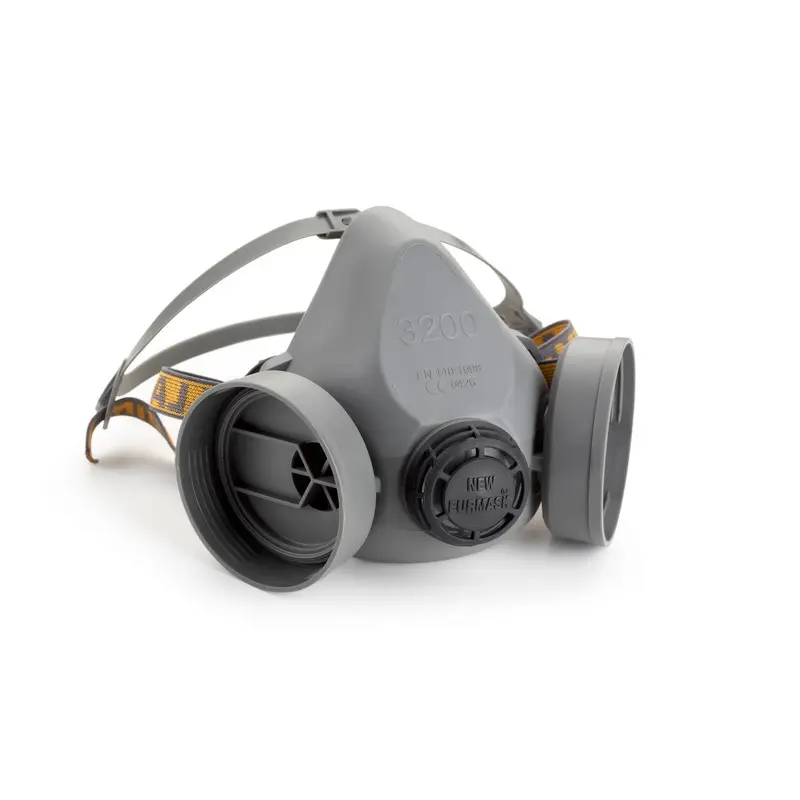 EURMASK 3200 Half Face Dust Gas Mask PPE with 2 filters Chemical Respirator Mask Protection Safety Equipment