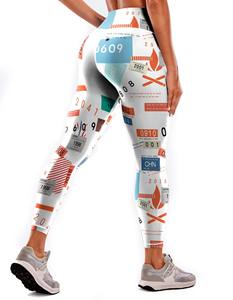 Leggings de yoga sublimés pour femmes en gros personnalisés, taille haute, motif uni, pantalon de sport, fitness, entraînement - Product Image 3