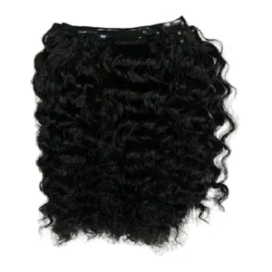 Cuticle aligned curly hair extension no blends of synthetic human hair dreadlock extensions clip in Vietnamese raw hair