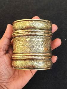 Art indien fabriqué à la main Unique en laiton manchette Bracelet Bracelet réglable Vintage Style bijoux exclusif Antique Look mode bracelets - Product Image 5