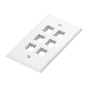 Wall Plate For Keystone Plate With 6 Holes