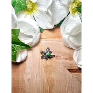 Jeneme Delgarito Sonoran Mountain Pendant Sterling Silver with Bezel Setting Inlay Technology - Product Image 3
