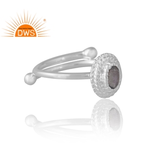 Latest Design Silver Natural <b>Labradorite</b> Gemstone <b>Ring</b> Custom Design Jewelry Manufacture For Women Gift For Her - Product Image 4
