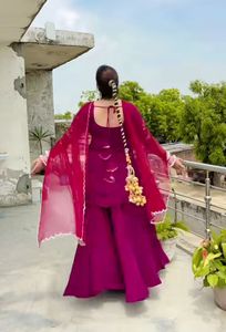 Conjunto de moda Salwar Kameez con Dupatta para niñas y mujeres Traje étnico indio para fiestas y celebraciones - Product Image 4