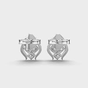 Four Stone Vintage Style Sud <b>Earrings</b> 1.50 + 1.50 CTW Round Cut Prong <b>Set</b> Moissanite Diamond Push Back Charm <b>Stud</b> <b>Earrings</b> - Product Image 2
