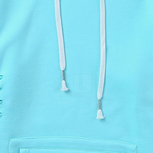 Nuevas sudaderas con capucha desgastadas de algodón 100% con patrón sólido de moda para hombres Winter Street Wear Basics - Product Image 2