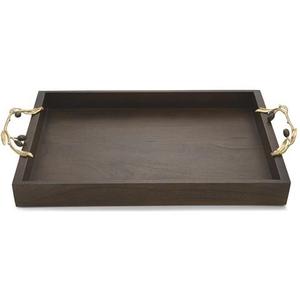 Plateau en bois de style récupéré fait à la main, fabrication directe, plateaux en bois pour aliments avec poignées découpées pour le service dans les restaurants et les hôtels - Product Image 3