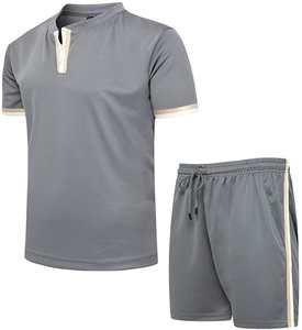 Venta al por mayor de pantalones cortos de motorista de alta calidad para hombre, pantalones cortos elásticos para correr, conjuntos de camisetas coloridas - Product Image 2