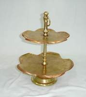 Tige en aluminium nickelé Bronze Moderne Luxe Fantaisie Antique Design Décoratif Mariage et Fête Fournitures Gâteau Stand Serveur
