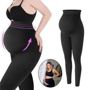 Robe de grossesse tendance de haute qualité, vêtements de maternité, vêtements d'extérieur, leggings de maternité respirants en <span class=keywords><strong>polaire</strong></span> sans couture pour l'été, pour femmes - Product Image 4