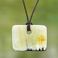 Recién llegado, collar de cuerno de buey de Búfalo, joyería de hueso de diseño Natural a la moda, cuentas de animales pulidas, regalos de boda para mujeres y niñas - Product Image 2