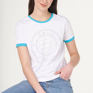 เสื้อยืดคอกลมสำหรับผู้หญิงเสื้อยืดแขนสั้นสำหรับผู้หญิงเสื้อยืดพิมพ์โลโก้แบบกำหนดเอง - Product Image 1