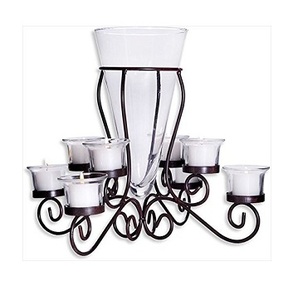 Candelabro de diseño de cristal para decoración del hogar, soporte de vela brillante para interior y exterior, votivo - Product Image 1