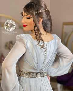 2025 nouveauté robes en soie faites à la main pour les filles arabes musulmanes vêtements décontractés respirants et antistatiques pour les mariages et les soirées - Product Image 1