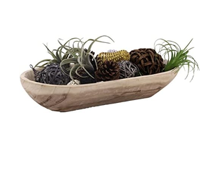 Centro de mesa Tazón de masa de madera decorativo Tazón de masa de madera de mango Decorar Tazón de mesas para el hogar y la cena - Product Image 1