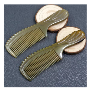 Handmade Buffalo Horn <b>Comb</b> Natural Horn <b>Comb</b> Anti-static Natural <b>Comb</b> with handle customize packing - Product Image 2