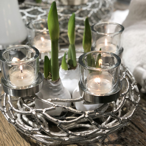 Modern Design Aluminum Nickel Plated 4 Arms Wax Candle Holder Restaurant & Hotels Christmas Decorative Handmade Candle Stand - Product Image 1