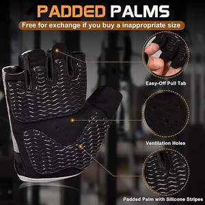 Guantes de Gimnasio de Cuero sin Dedos al por Mayor de Fábrica, Guantes Transpirables para Levantamiento de Pesas, para Deportes, Fitness y Entrenamiento en Casa - Product Image 2