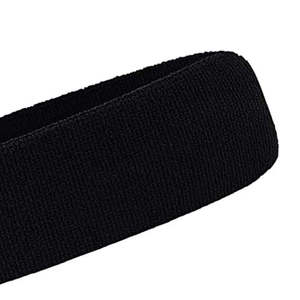 Sweat Absorb Dry Embroidery <b>Headband</b> Wristband 100% Cotton Heavyweight Non-Slip Professional Protection Yoga Gym Tennis - Product Image 4
