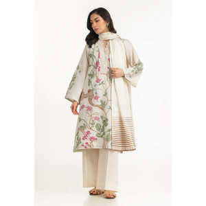 Conjunto de Traje de 3 Piezas con Tejido Jacquard Teñido para Mujer IUSTKSD-2163 - Product Image 5