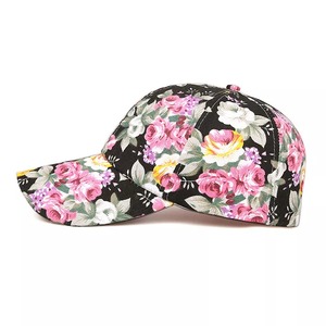 Gorra de béisbol de rendimiento personalizado Textura floral tropical Gorra de 6 paneles - Product Image 5