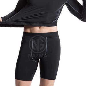 Pakistan Made High Quality <b>Men</b> Solid <b>Compression</b> <b>Shorts</b> OEM Service Custom Labels Fight Wear - Product Image 3