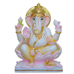 Marble Ganesh Idol for Home | Handcrafted Marble Ganesh Murti - Product Image 1