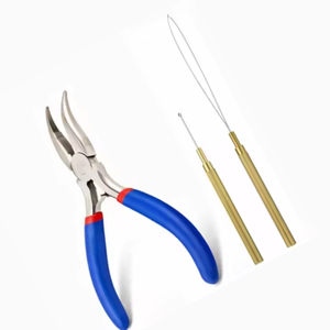 Kit Profesional de Extensiones de Cabello con Herramientas de Micro Anillos Nano, Alicates, Aguja de Bucle y Cuentas para Estilismo DIY en Salón - Product Image 1
