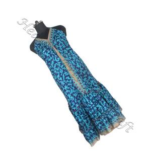 SD005 Saree / Sari / Shari indien et pakistanais vêtements de l'Inde Hippy Boho indien longue Floral Vintage soie Sari imprimé robe - Product Image 3