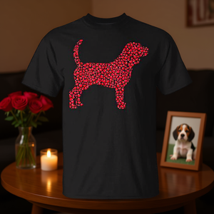 Camiseta del Día de San Valentín con diseño de corazón para amantes de los perros Beagle Puppy - Product Image 3