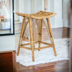 Rattan Bar Chair Household Rattan Fiber High Stool Without Backrest Bar Chair High Chair <strong>Swivel</strong> Bar Stool Bone Inlay Console