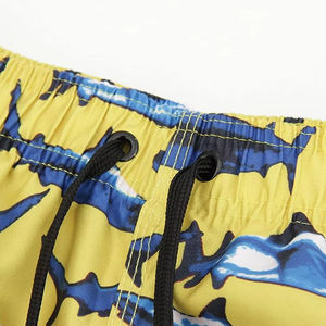 Maillot de bain pour homme 100% coton personnalisé sublimé Short de plage à compression à séchage rapide avec poche à fermeture éclair Écologique - Product Image 2