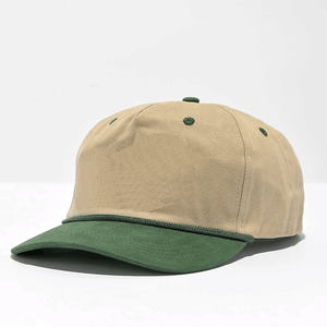Sombreros de camionero verde de ala curva, gorra de pesca con logotipo de PU personalizado de 5 paneles, gorras de béisbol con cuerda Snapback hechas en Vietnam - Product Image 1