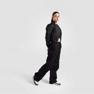 Blizzard Bomber Jacket with Quilted Feature Stand Collar <b>Black</b> Color for Autumn Season - Product Image 4