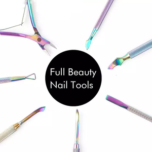 เครื่องดันเล็บสแตนเลสสองหัวอุปกรณ์เสริมความงามศิลปะตกแต่งเล็บดูแลส่วนบุคคล - Product Image 4