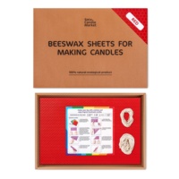 Kit de Fabricación de Velas de Cera de Abeja Sotacandlemarket para Niños, Color Rojo, 48+ Hojas de Colores de Lujo, Juguete Educativo 41x26