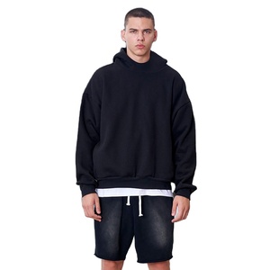 Sudadera con capucha de lana de gran tamaño para hombre con estampado de araña logotipo personalizado bordado ropa de calle recortada con capucha para invierno - Product Image 1