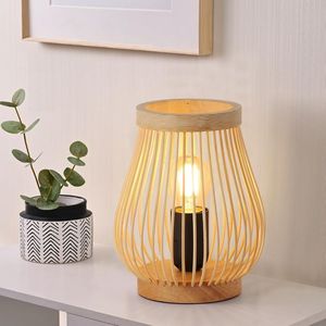 Luxury Woven Desk <b>Lamp</b> with Rattan Base <b>Novelty</b> Shade for Bedroom Bedside & Home Indoor Lighting Decor Novel House Decoration - Product Image 2