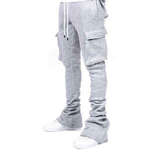 แฟชั่นใหม่ 2025 กางเกงลำลองทรงตรงหลายกระเป๋า สไตล์สตรีทแวร์ ทรงเข้ารูป ผ้าโพลีเอสเตอร์/คอตตอนฟลีซ รูดเชือกผูก  รับสกรีนโลโก้ - Product Image 2