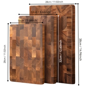 Planche à découper en bois grande et améliorée, ensemble de planches à découper de haute qualité, durables, antidérapantes, écologiques, compatibles lave-vaisselle - Product Image 2