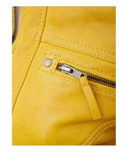 Chaqueta de cuero genuino para mujer, cremallera marrón, estilo de solapa ajustada, ropa de abrigo de moda Otoño Invierno para damas - Product Image 6