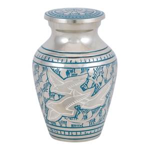 Hot Selling <b>Large</b> Size Black Powder Coated Finishing With Golden Designer Border Cremation <b>Urn</b> For Funeral Supplies At Low Price - Product Image 2