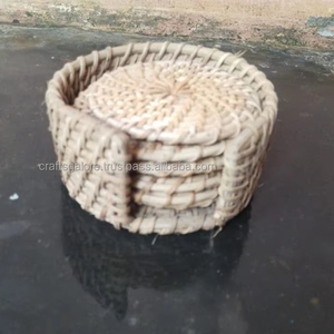 Handmade Natural Rattan <b>Coasters</b> for Coffee <b>Table</b> and Dining Room Free <b>Coasters</b> for Drinks Home Decor Mats & Pads - Product Image 5
