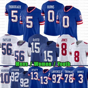 2024 nuevo 5 Kayvon Thibodeaux 8 <span class=keywords><strong>Daniel</strong></span> Jones 19 Kenny Golladay Michael Strahan Lawrence camiseta de fútbol - Product Image 1