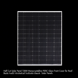 Panneau solaire monocristallin PERC 720W à demi-cellules avec couvercle avant en verre pour toiture - Product Image 2