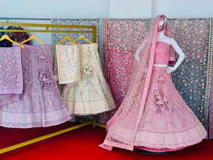 Dúpatta de Red Completa con Lentejuelas, Piedras Zarkan y Diamantes de Diseño Hindú para Novias, Elegante Traje de Boda Indio Pakistaní para Mujer - Product Image 4