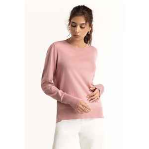 Pull en tricot rose basique à manches longues, style décontracté pour l'automne et l'hiver, modèle 224-211-008 - Product Image 5