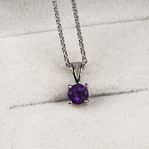 เครื่องประดับจี้พลอยอเมทิสต์สำหรับผู้หญิงเครื่องประดับเงินสไตล์ Boho 925สเตอร์ลิงสร้อยคอแฮนด์เมดสำหรับเป็นของขวัญ - Product Image 4